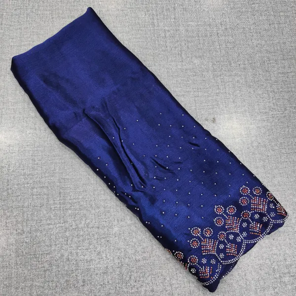 Crushed Satin Stone Work Hijab | HJ30